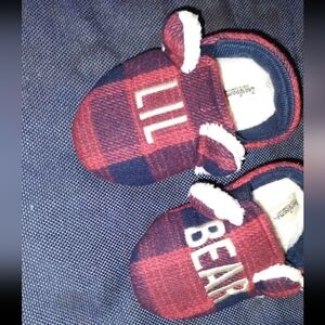 Carter's Lil Bear Kids Slippers - Red and Blue